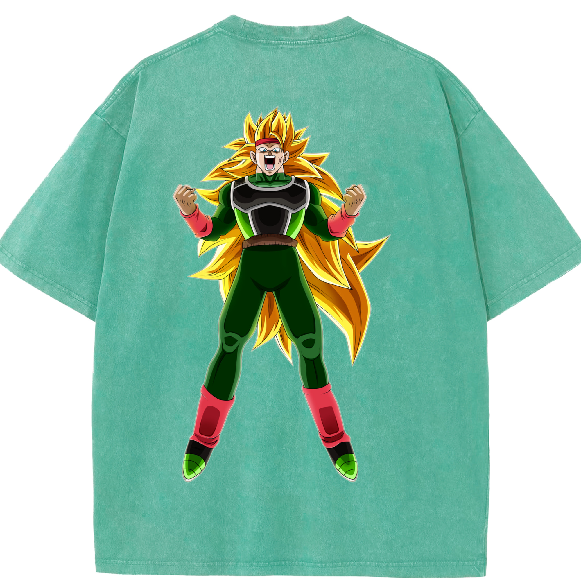（画像用） ドラゴンボール ブロリー DRAGON BALL Broli 綿100% ヴィンテージ風 半袖Tシャツ（背面プリント）